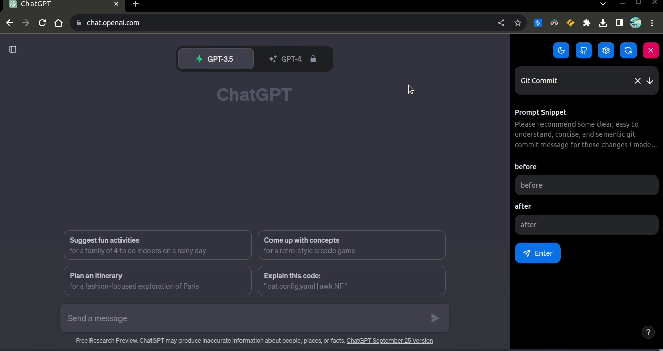 Disabling the Extension for Specific Chat Websites